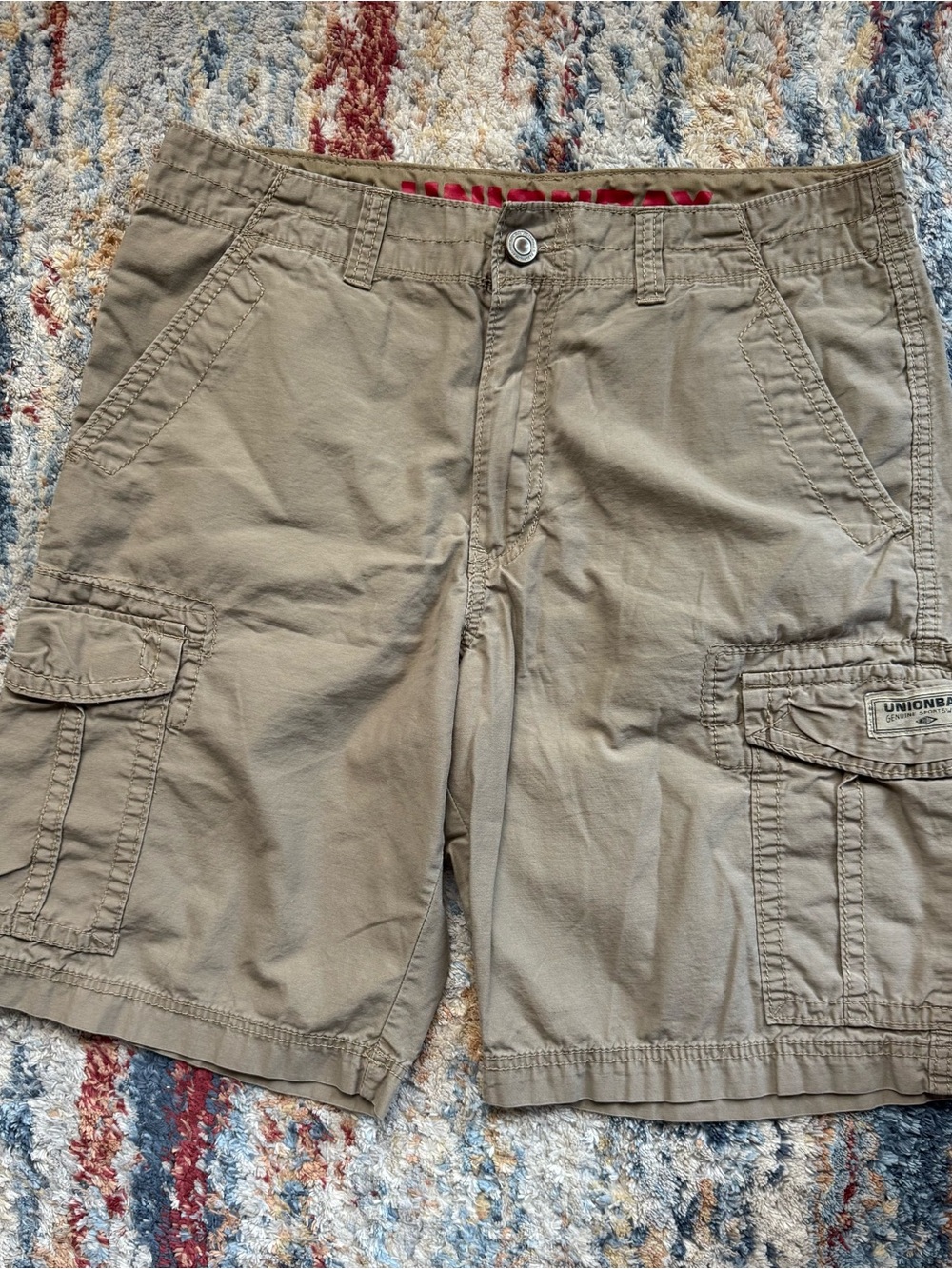UNIONBAY Men's Tan/Khaki Cargo Shorts with Multiple Pockets